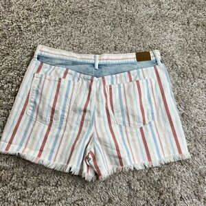 American Eagle Outfitters Multicolor Striped Jean Shorts